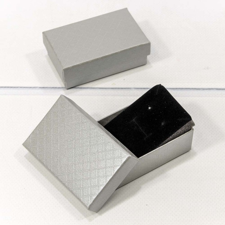 61258/6 Коробка Прямоугольная 8*5*2,5 "Ромбики" Серый 1/24 1/360