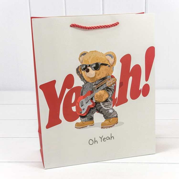 000109C Пакет подарочный с тиснением "Мишки" (микс 109) 26*32*10 210г 1/20 1/240