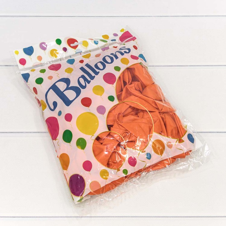 12300/10 Шарики воздушные из латекса "Пастель" 12"/30см (100 шт.) 2,8г Оранжевый 1/50