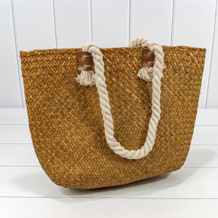 420119/3 Корзина плетёная 37*12*26 (±5%) из камыша с ручками Натуральный 1/60