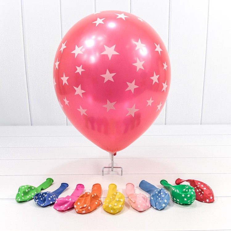 16500/3 Шарики воздушные из латекса с рисунком 12"/30см (100 шт.) 2,8г (микс 3) 1/60