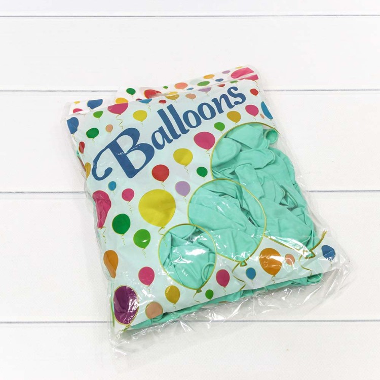 14400/3 Шарики воздушные из латекса "Макарун" 12"/30см (100 шт.) 2,8г Аквамариновый 1/60