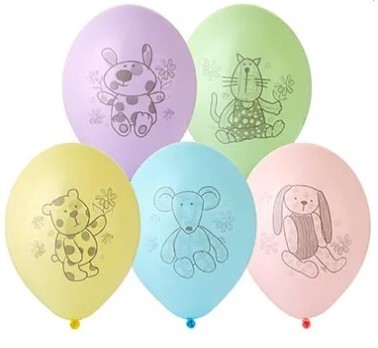 1111-1010 Шарики Зверюшки-Игрушки 36см, 5шт 1111-1010 Шарики Зверюшки-Игрушки 36см, 5шт