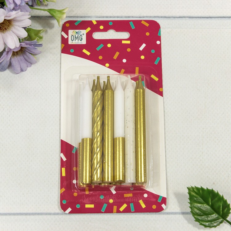 20010-95/16 Свечи для торта набор (12 шт.) 8см (микс 16) 1/12 1/144