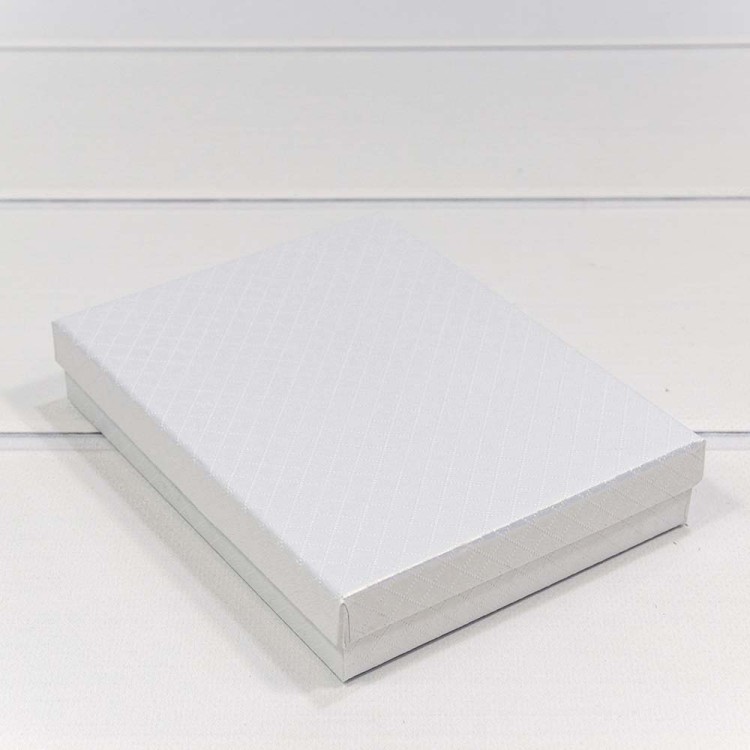 6121216/2 Коробка Прямоугольная 16*12*3,4 "Ромбики" Белый 1/12 1/120