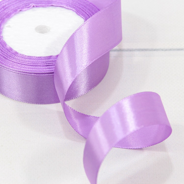 562-25/113 Лента Атласная Сатин 2,5см*25ярд Фиалковый 1/5 1/120