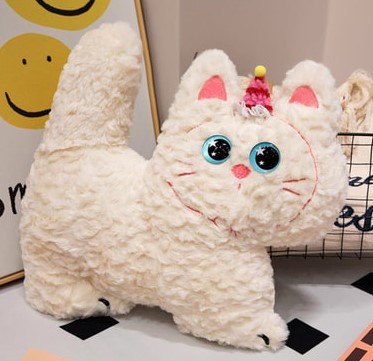 HY02830004W Мягкая игрушка Кошка размер 40см Белый