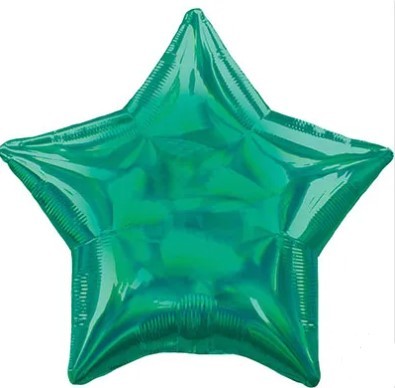 1205-0133 Шарик ЗВЕЗДА 45см Green БЛЕСК