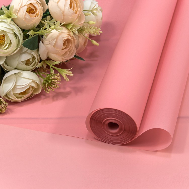 90057/183 Плёнка 0,59*34м 900г матовая однотонная 55мкм Розовый-183 1/6 1/12