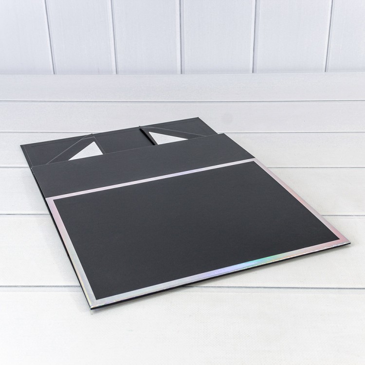 720116/4	Коробка Прямоугольная 30,6*23*11 складная на магнитах Чёрный 1/40	