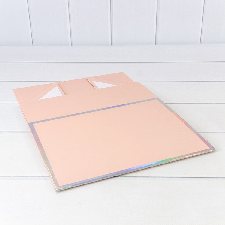 720116/2	Коробка Прямоугольная 30,6*23*11 складная на магнитах Персиковый 1/40