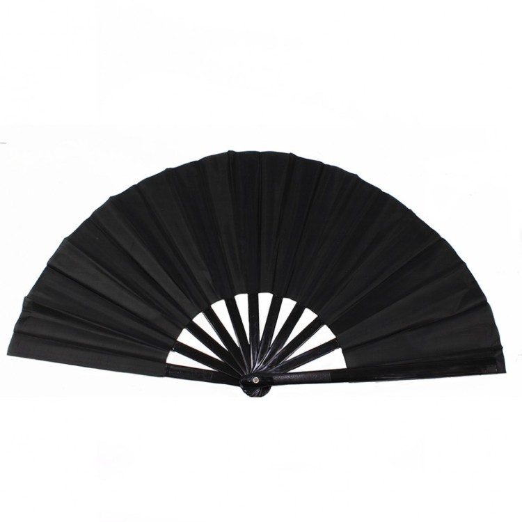 108108 Веер однотонный (черный) для танцев 64*34 см