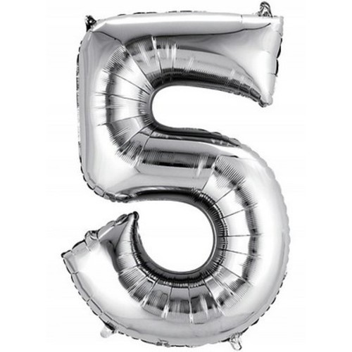 1207-3826 ЦИФРА 5 40" Металлик Silver