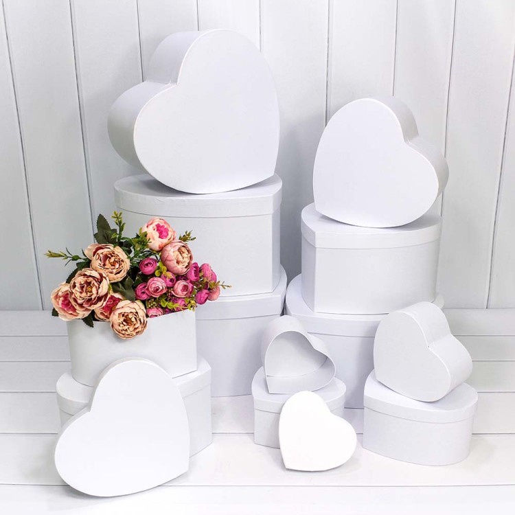 7211201/417 Коробки "Сердце" Набор 1/12 36*34,1*20,1 Белый 1/2