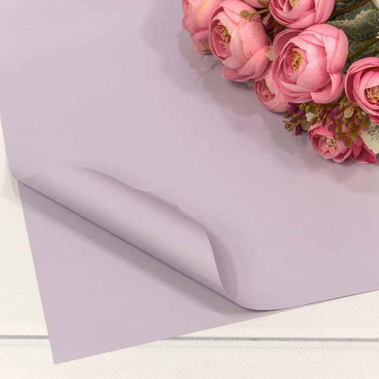 1698/523	Плёнка в листах 55*55 (20 шт.) матовая "Корейская" 55мкм Серо-сиреневый 1/60
