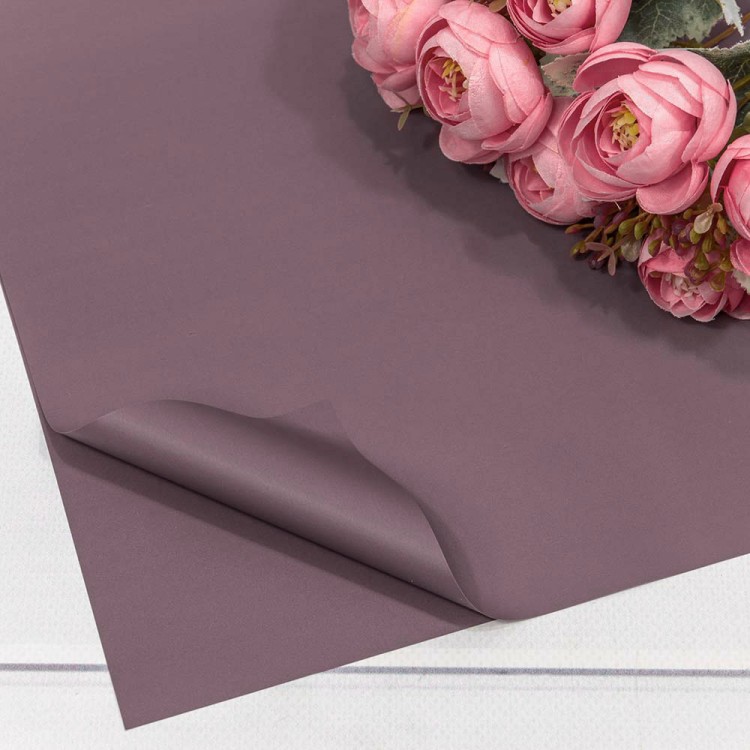 1698/5205 Плёнка в листах 60*60 (20 шт.) матовая "Корейская" 55мкм Серовато-фиолетовый 1/60