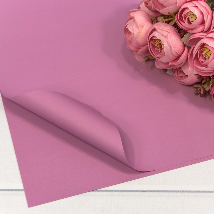 1698/2351 Плёнка в листах 60*60 (20 шт.) матовая "Корейская" 55мкм Светло-пурпурный 1/60