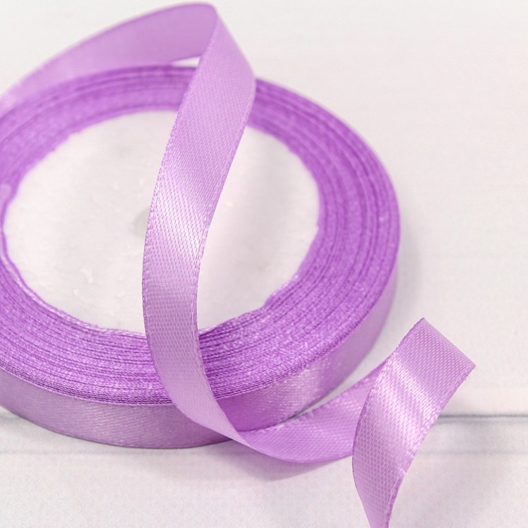 562-12/113 Лента Атласная Сатин 1,2см*25ярд Фиалковый 1/10 1/120