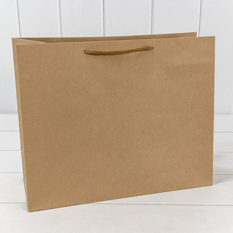 000221AA Пакет подарочный крафт "Люкс" 210 г 39,5*32*14 см 1/20 1/120