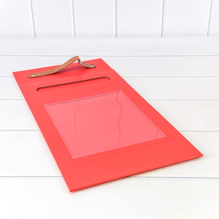 720830/3	Коробка Прямоугольная 25*9,5*33 складная на магнитах Красный 1/30