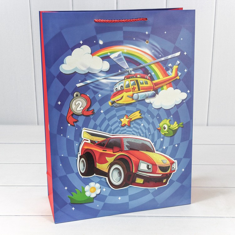 000317A Пакет подарочный с 3D аппликацией "Детский" (микс 317) 30*41,5*12 210г 1/20 1/80