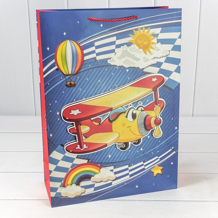 000317A Пакет подарочный с 3D аппликацией "Детский" (микс 317) 30*41,5*12 210г 1/20 1/80