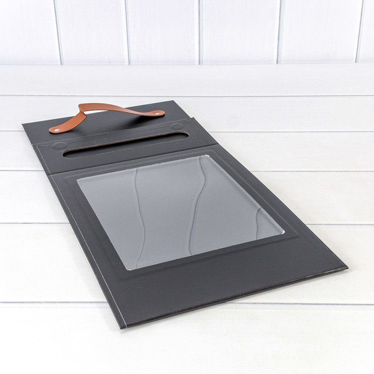 720830/4	Коробка Прямоугольная 25*9,5*33 складная на магнитах Чёрный 1/30