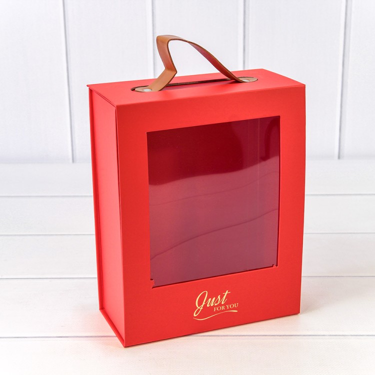 720831/3	Коробка Прямоугольная 18*8,5*23 складная на магнитах Красный 1/50