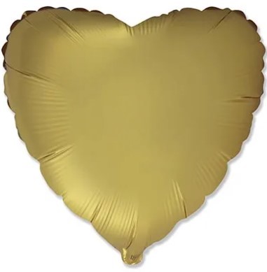 1204-1492 Шар сердце 45см Сатин Lemon