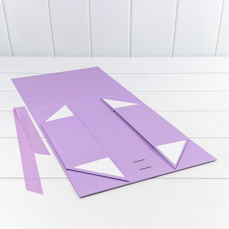 721226/1537 Коробка Прямоугольная 28,2*20*9,2 складная на магнитах Сиреневый 1/48