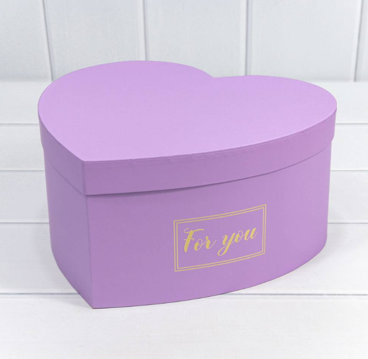 720911/4 Коробки "Сердце" Набор 1/5 27*26*13 Сиреневый 1/12