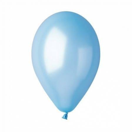 1102-0438 Шарики воздушные из латекса 5"/35 Металлик Light Blue (100 шт.)
