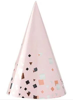 1501-5908 Колпаки Конфетти Party розовые 6 шт 1501-5908 Колпаки Конфетти Party розовые 6 шт