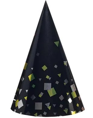 1501-5909 Колпаки Конфетти Party черные 6шт 1501-5909 Колпаки Конфетти Party черные 6шт