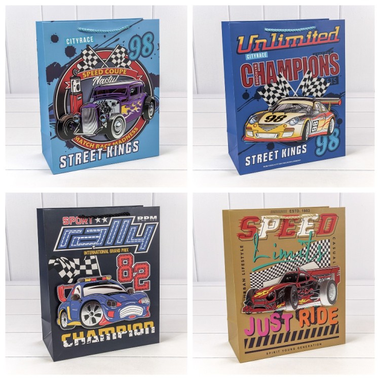 000266C Пакет подарочный с 3D аппликацией "Детский" (микс 266) 26*32*12 210г 1/20 1/240