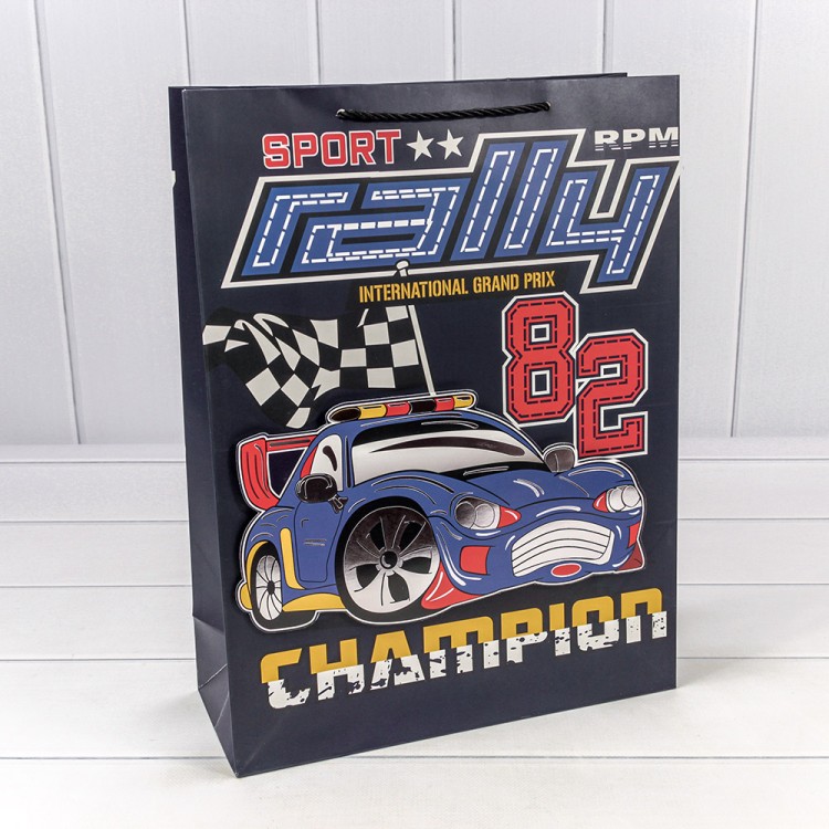 000266A Пакет подарочный с 3D аппликацией "Детский" (микс 266) 31*41*12 210г 1/20 1/80