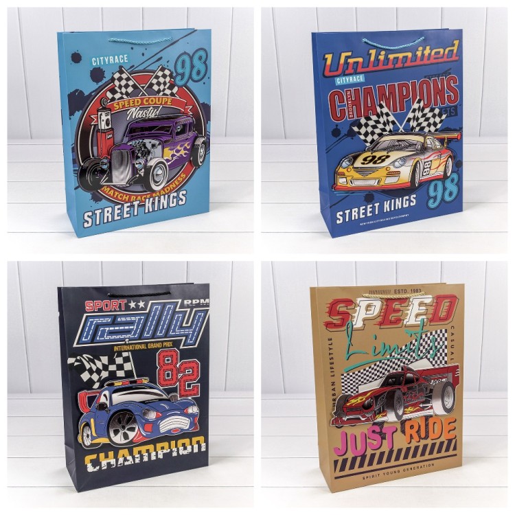 000266A Пакет подарочный с 3D аппликацией "Детский" (микс 266) 31*41*12 210г 1/20 1/80