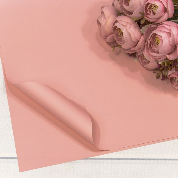 1698/4065 Плёнка в листах 60*60 (20 шт.) матовая "Корейская" 55мкм Розовый-30 1/60