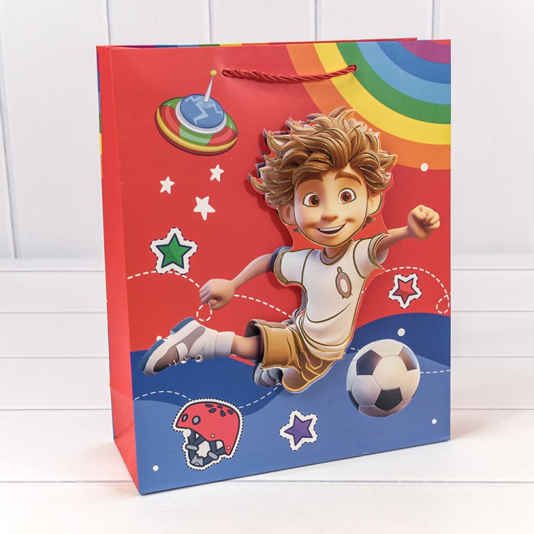 000267C Пакет подарочный с 3D аппликацией "Детский" (микс 267) 26*32*10 210г 1/20 1/240