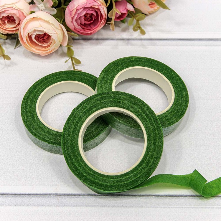 2603/2 Тейп-лента для цветов 1,2 см*25 ярд Зелёный 1/12 1/360